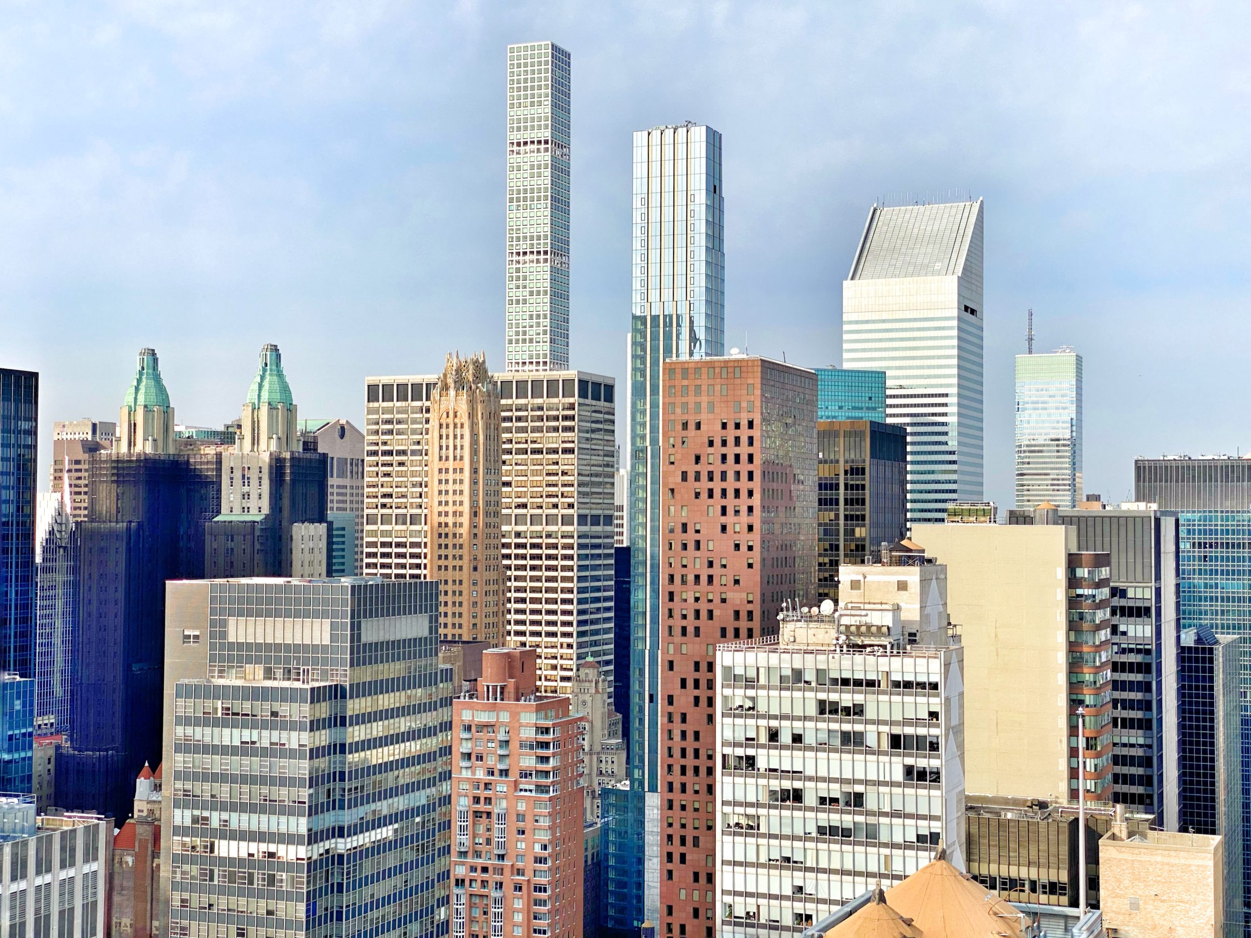 Architectural photography NYC — Midtown Manhattan skyscraper collage in daylight